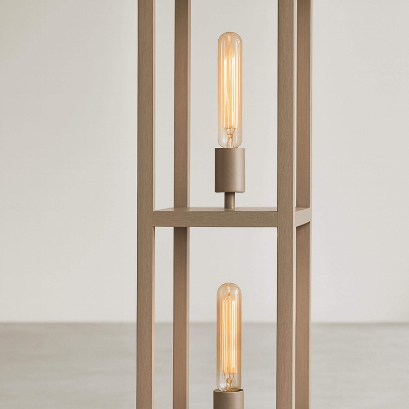 Lampe sur pied de salon en métal avec éclairage LED style industriel - Strukt