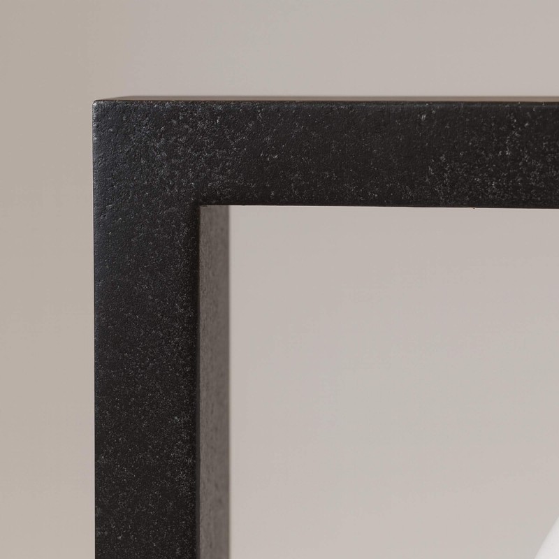 Lampe à poser style industriel en métal avec abat-jours en verre - Caleo