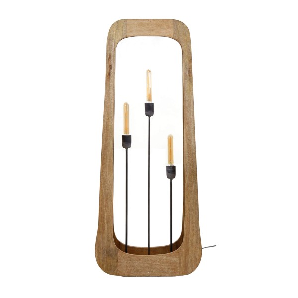 Lampadaire sur pied en bois de manguier massif - Noxios