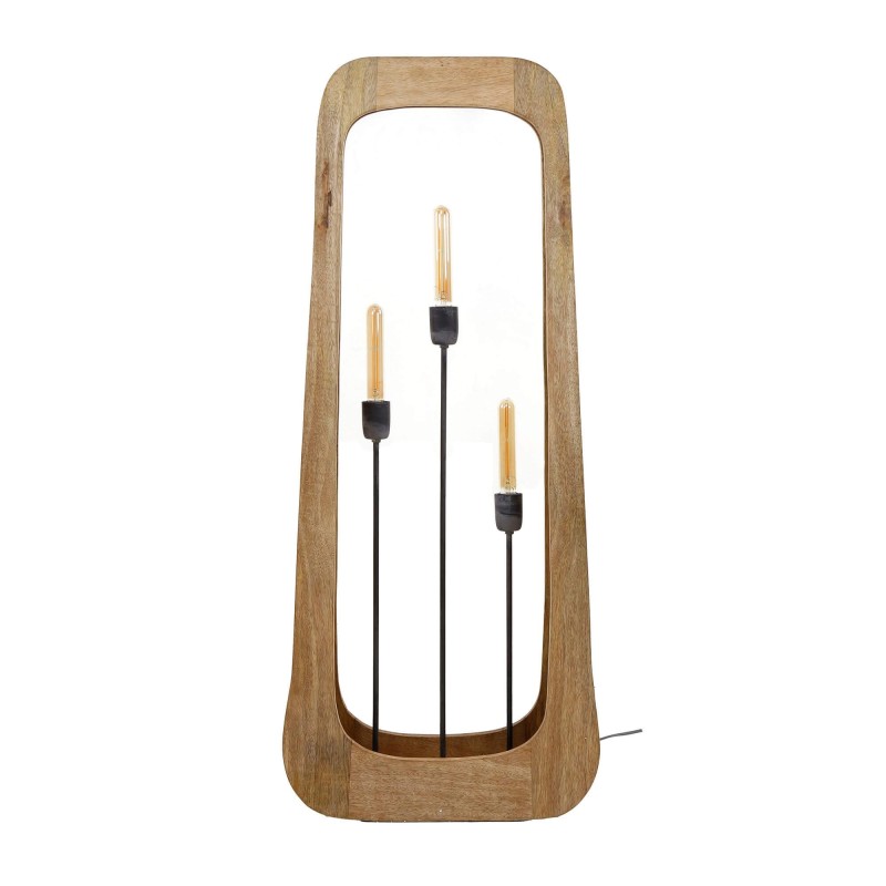 Lampadaire sur pied en bois de manguier massif - Noxios