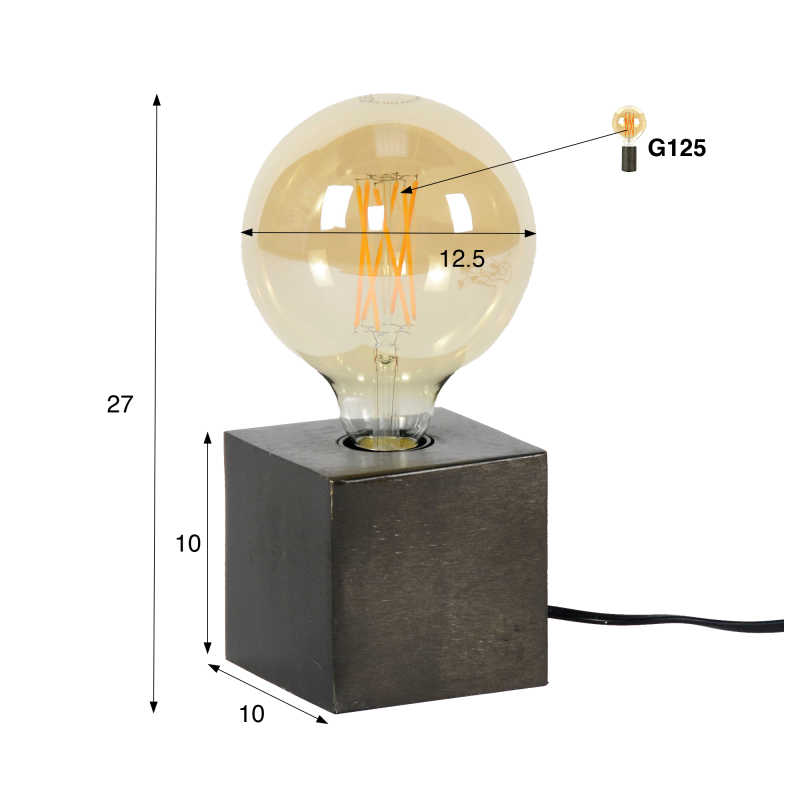 Lampe à poser en métal style industriel - Luma