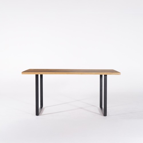 Table à manger en bois massif de manguier et métal 160 cm - Kansas