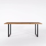 Table à manger en bois massif de manguier et métal 200cm - Kansas