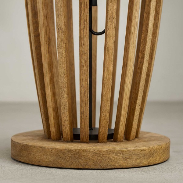 Lampe sur pied de salon en bois de manguier massif - Arken