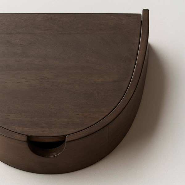 Table de chevet suspendue en bois massif d'acacia (lot de 2) - Nocte