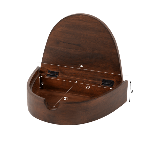 Table de chevet suspendue en bois massif d'acacia (lot de 2) - Nocte