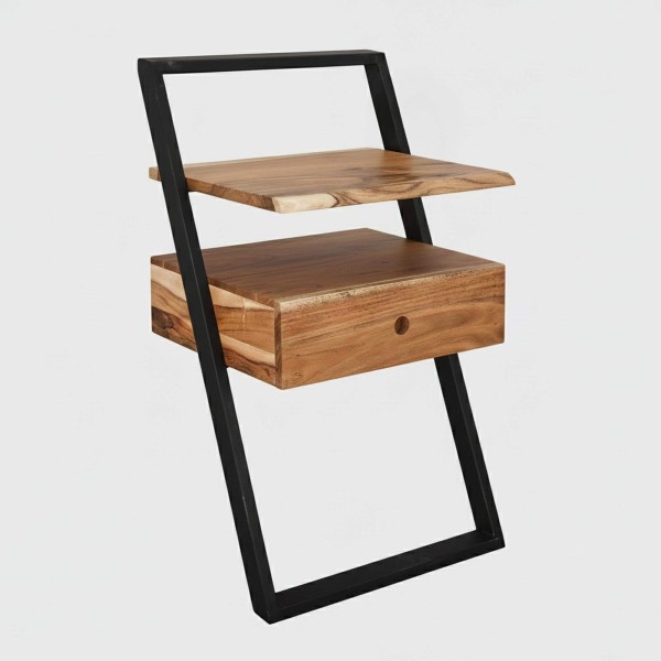 Table de chevet en bois massif d'acacia - Lean