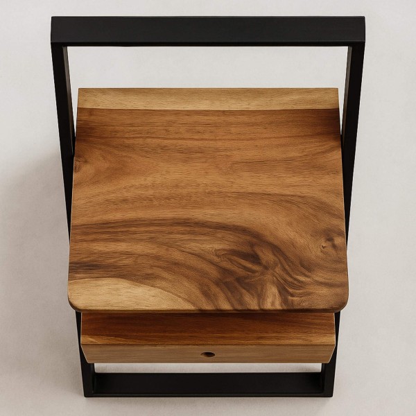Table de chevet en bois massif d'acacia - Lean