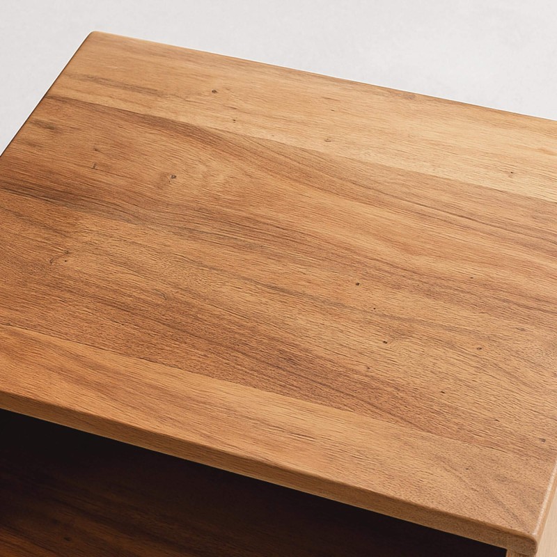 Table de chevet suspendue en bois massif (lot de 2) - Flat XS