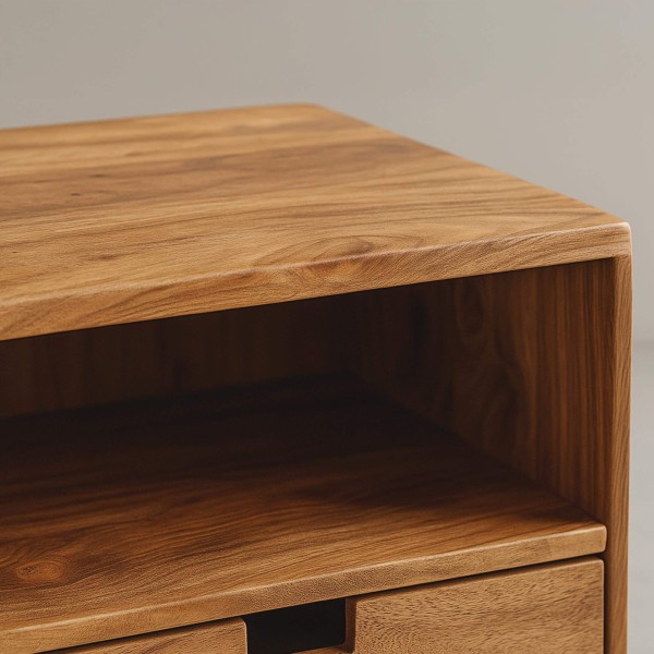 Table de chevet suspendue en bois massif (lot de 2) - Flat XS