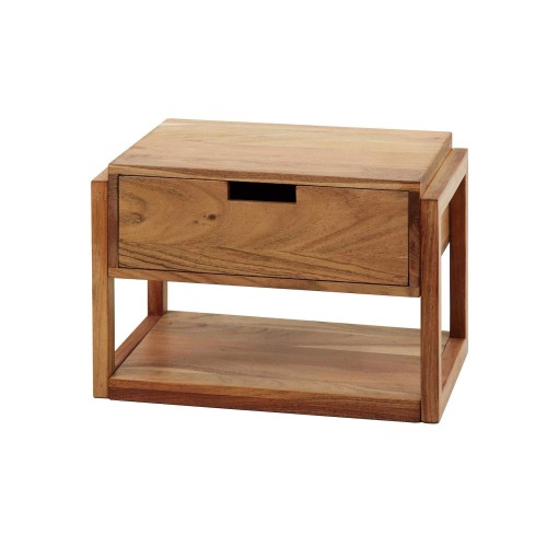 Table de chevet suspendue en bois massif d'acacia - Silent