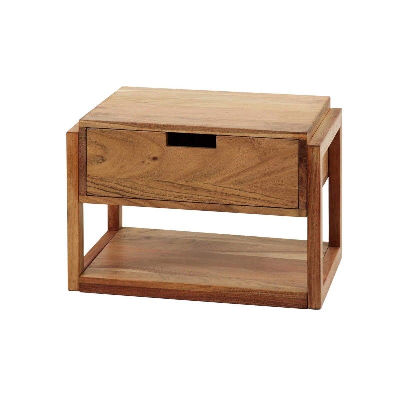 Table de chevet suspendue en bois massif d'acacia - Silent