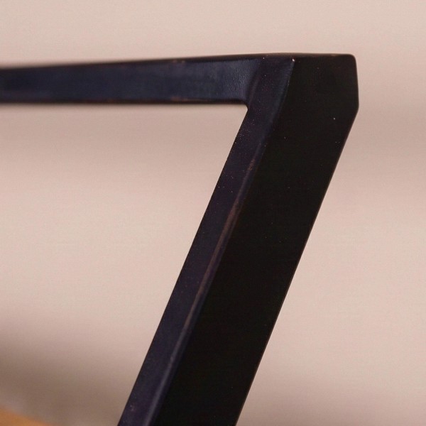 Porte manteaux mural en métal avec étagère en bois massif - Lean