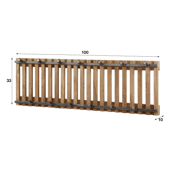 Porte manteaux mural en bois 100 x 33 - Tweak