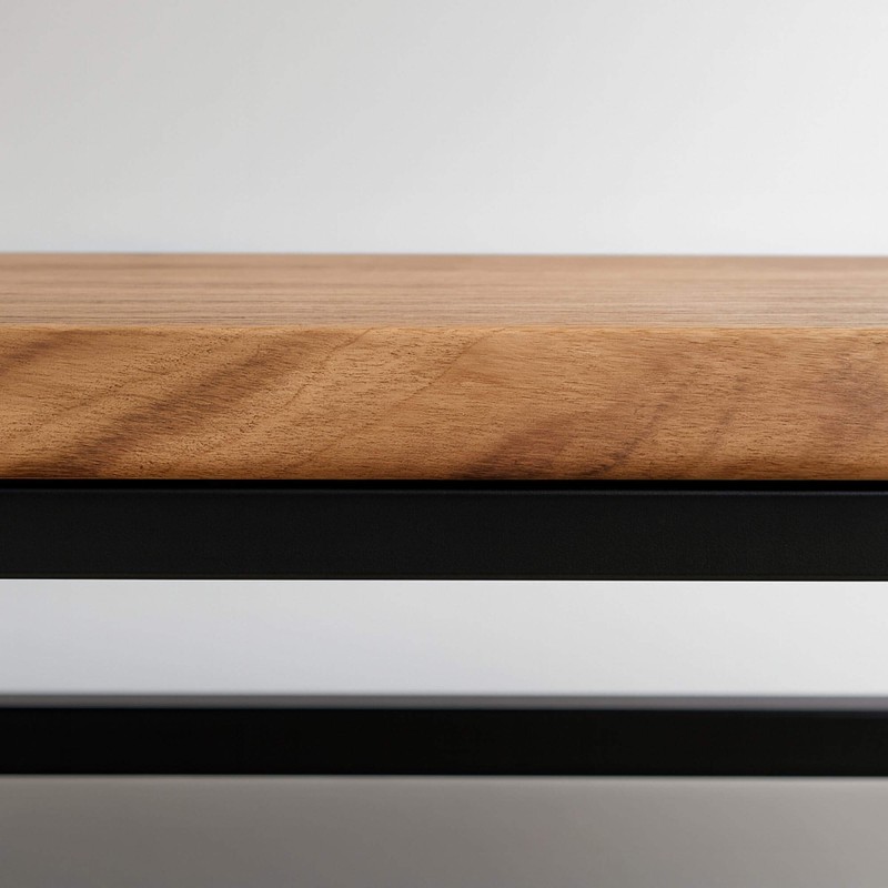 Porte manteaux mural style industriel en bois et métal - Custom