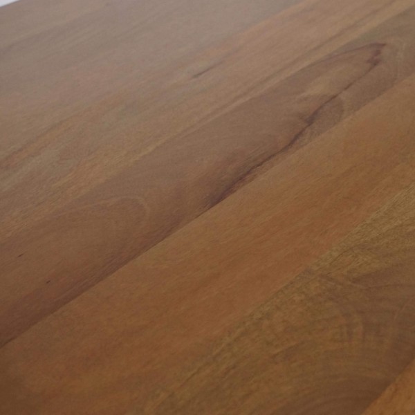 Table de salle à manger en bois massif à pied mikado en métal 200 cm