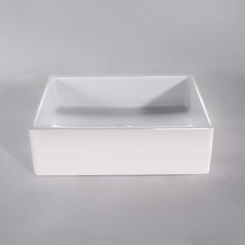 Vasque en céramique à poser, blanc brillant - Nova