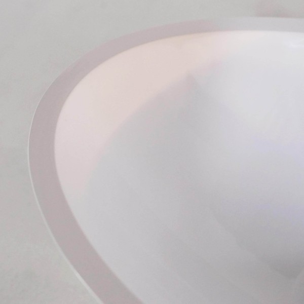 Vasque ronde en céramique, blanc brillant - Bora