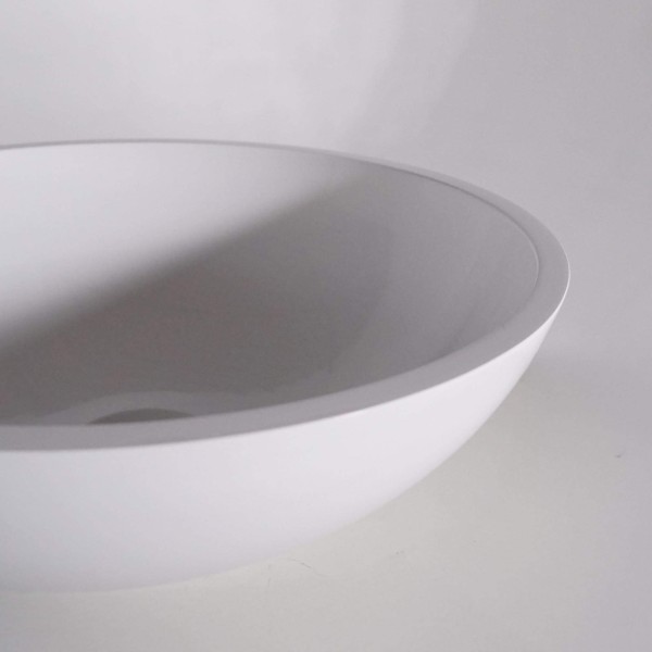 Vasque à poser en céramique, blanc brillant - Bora