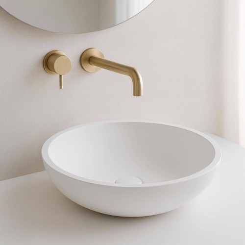 Vasque à poser en céramique, blanc brillant - Bora