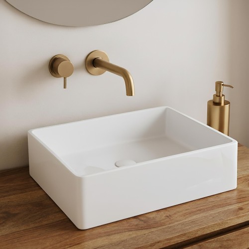 Vasque en céramique à poser, blanc mat - Nova