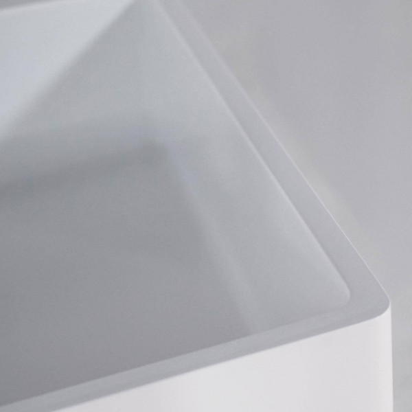 Vasque en céramique à poser, blanc mat - Nova