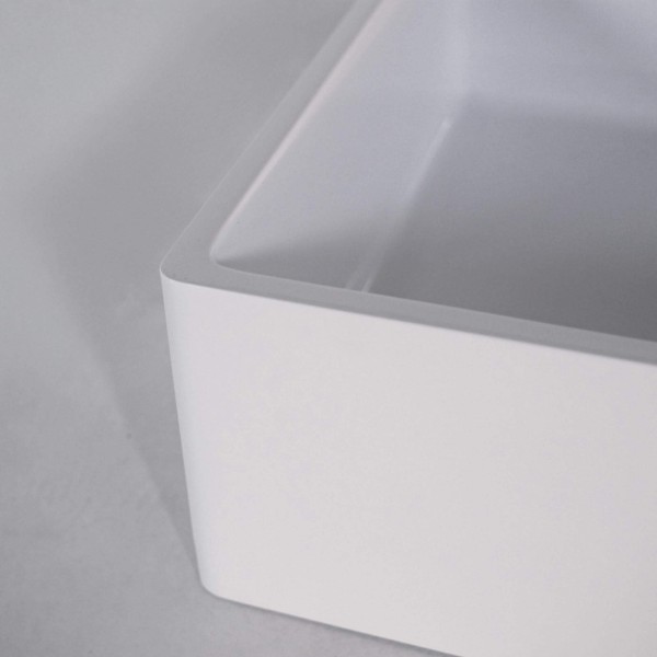 Vasque en céramique à poser, blanc mat - Nova