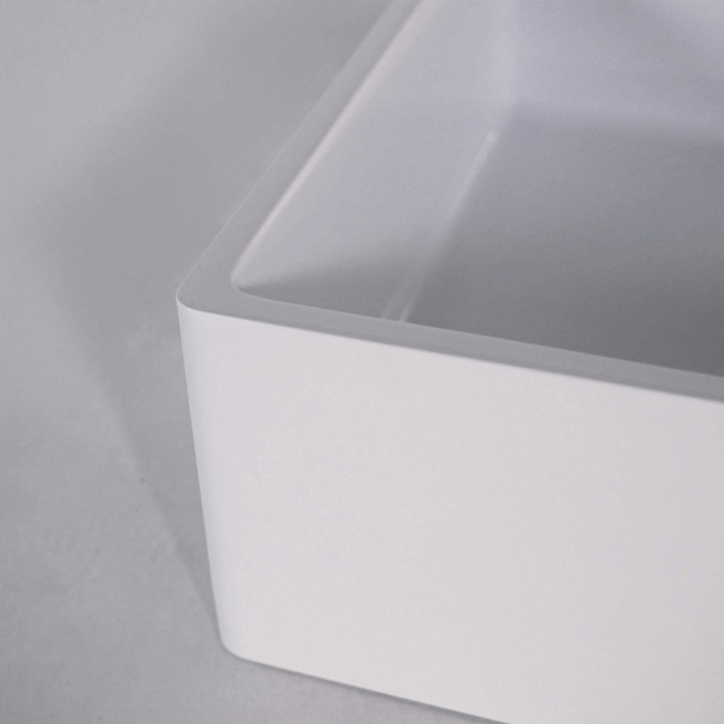 Vasque en céramique à poser, blanc mat - Nova