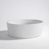 Vasque ronde en céramique, blanc mat - Rundo