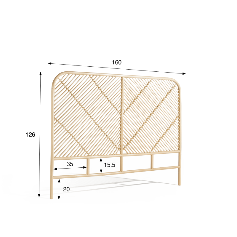 Tête de lit 160 cm en osier (rotin) - Weava
