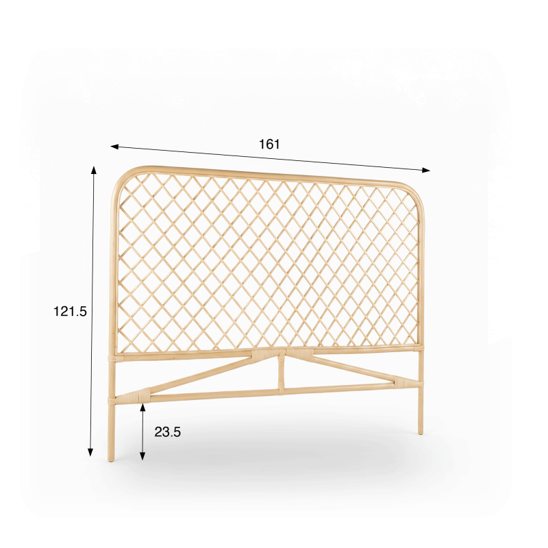 Tête de lit 160 cm en osier (rotin) - Rivia