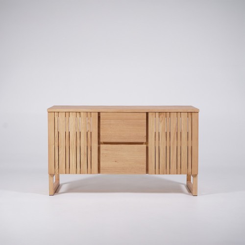 Meuble de salle de bain sous vasque en bois massif 140 cm - Satya