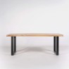 Table bois massif avec pieds métal 200cm - Rustik