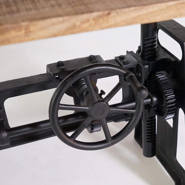 Table de salle à manger industrielle réhaussable 200 cm