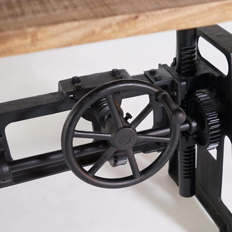 Table de salle à manger industrielle réhaussable 200 cm