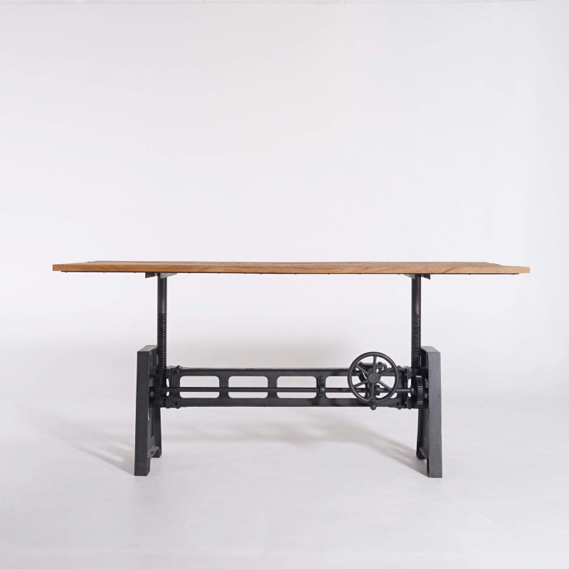 Table de salle à manger industrielle réhaussable 200 cm