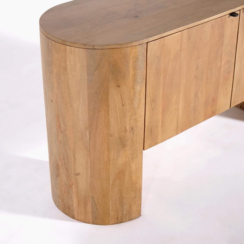 Buffet 2 portes en bois massif - Timea