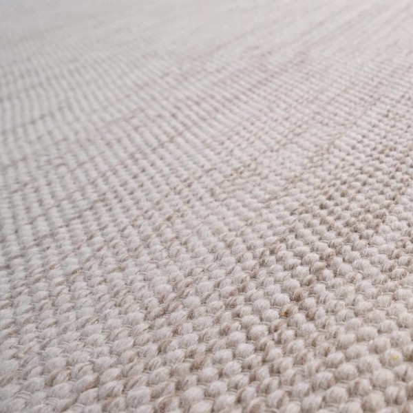 Tapis en laine et coton 160x230 cm, beige - Elowen