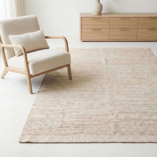 Tapis en laine et coton 200x300 cm, beige - Elowen