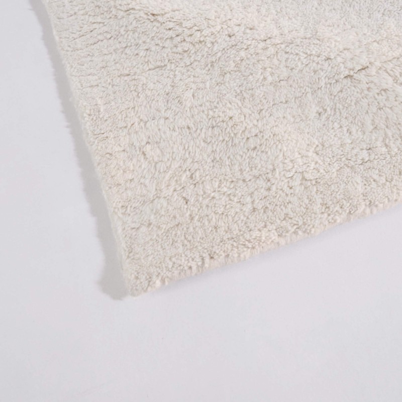 Tapis en laine 140x200 cm, blanc - Handa