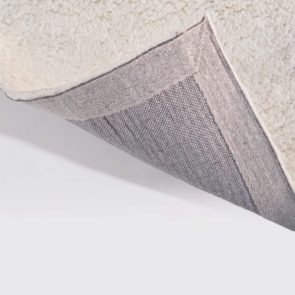 Tapis en laine 140x200 cm, blanc - Handa