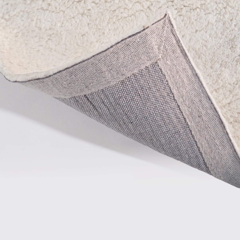 Tapis en laine 140x200 cm, blanc - Handa