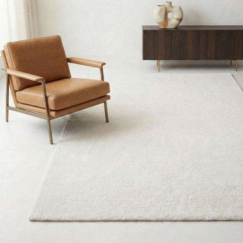 Tapis en laine 160x230 cm, blanc - Handa