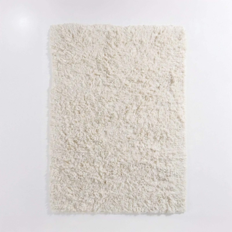 Tapis en laine 140x200 cm, blanc - Ruma
