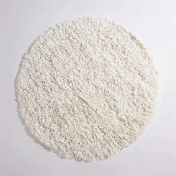 Tapis en laine 200x200 cm, blanc - Ruma