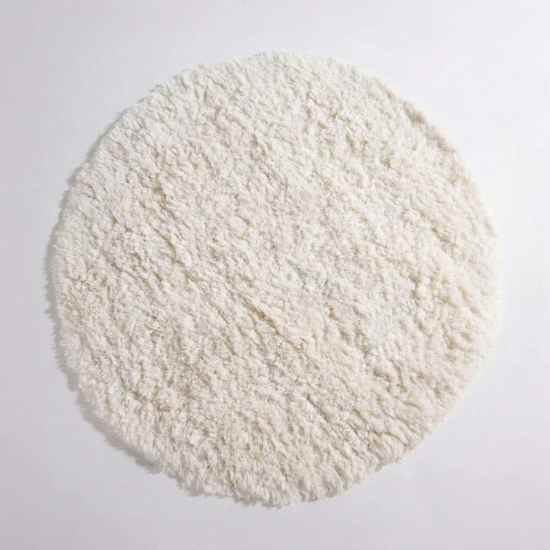 Tapis en laine 200x200 cm, blanc - Ruma