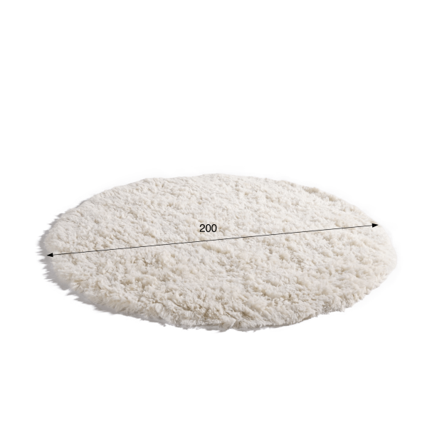 Tapis en laine 200x200 cm, blanc - Ruma