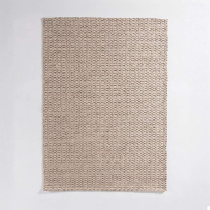 Tapis en laine 140x200 cm, blanc beige - Orin
