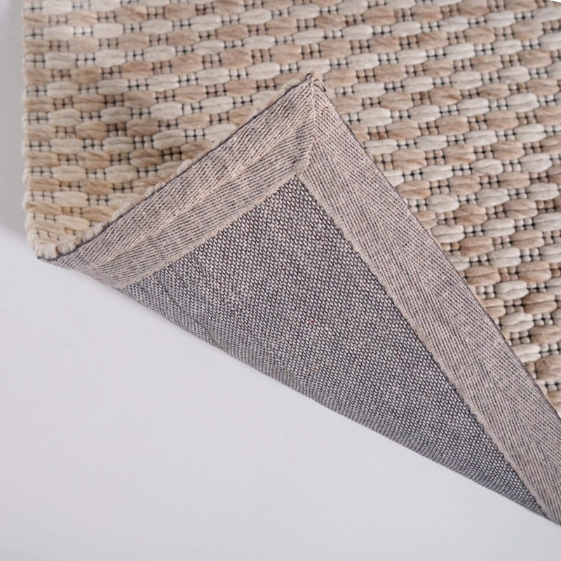 Tapis en laine 140x200 cm, blanc beige - Orin