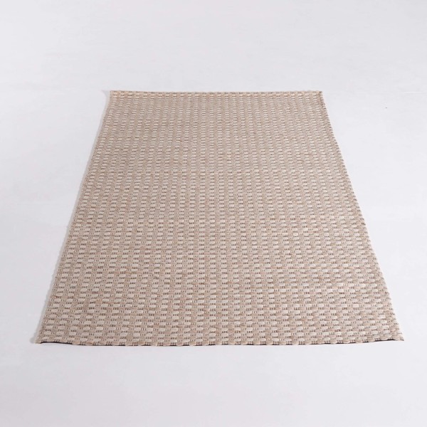 Tapis en laine 140x200 cm, blanc beige - Orin